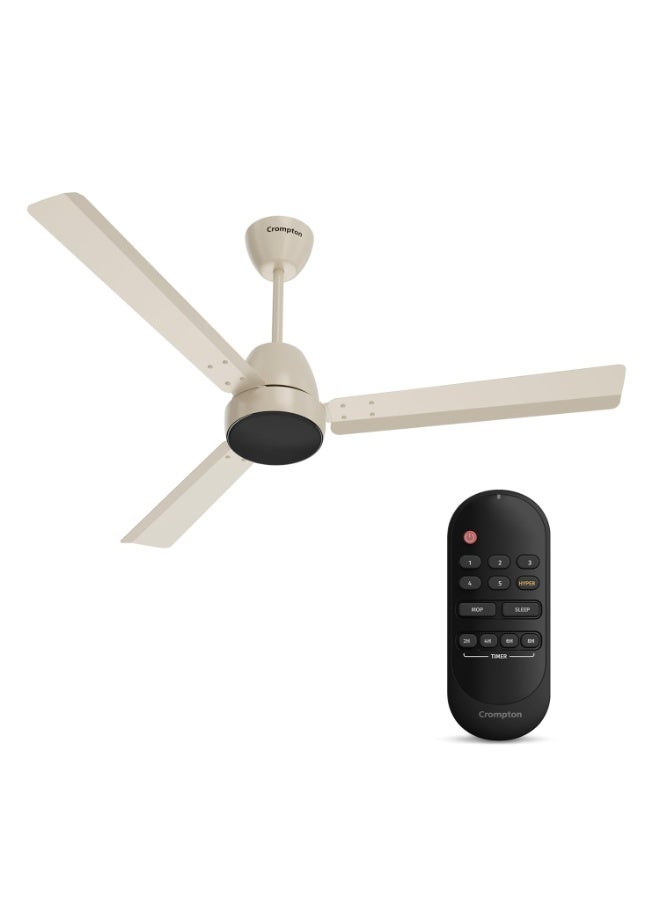 Crompton Energion Nucleoid 1200mm BLDC Ceiling Fan | Remote Control | BEE 5 Star Energy Rated | High Air Delivery | 4 Years Manufacturer Warranty | Ivory - Image 1